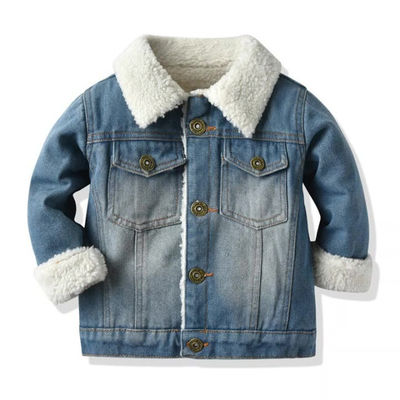 注文の刺繍のデニムのジャケットOEMの男の子の女の子の子供はジャケットより長持ちする