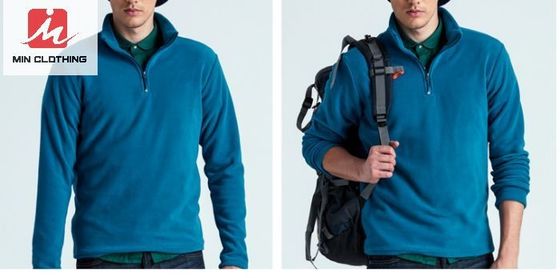 偶然の連続した防水通気性のジャケットは羊毛のジャケットの半分のジッパー ポリエステルを遊ばす