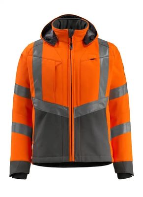 人のsoftshellのジャケットの蛍光色反射色のジャケットのworkwearのsoftshellの防水ジャケット