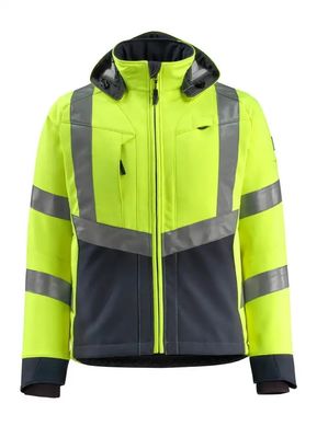 人のsoftshellのジャケットの蛍光色反射色のジャケットのworkwearのsoftshellの防水ジャケット